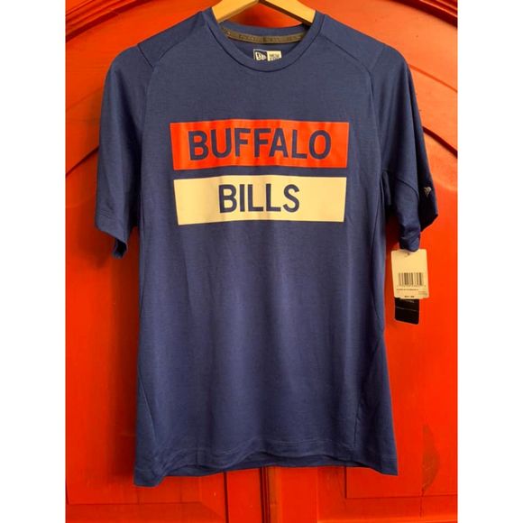 NWT Size Small New Era Buffalo Bills NFL Team Apparel T-Shirt Tee Top Blue EUC - Picture 1 of 3
